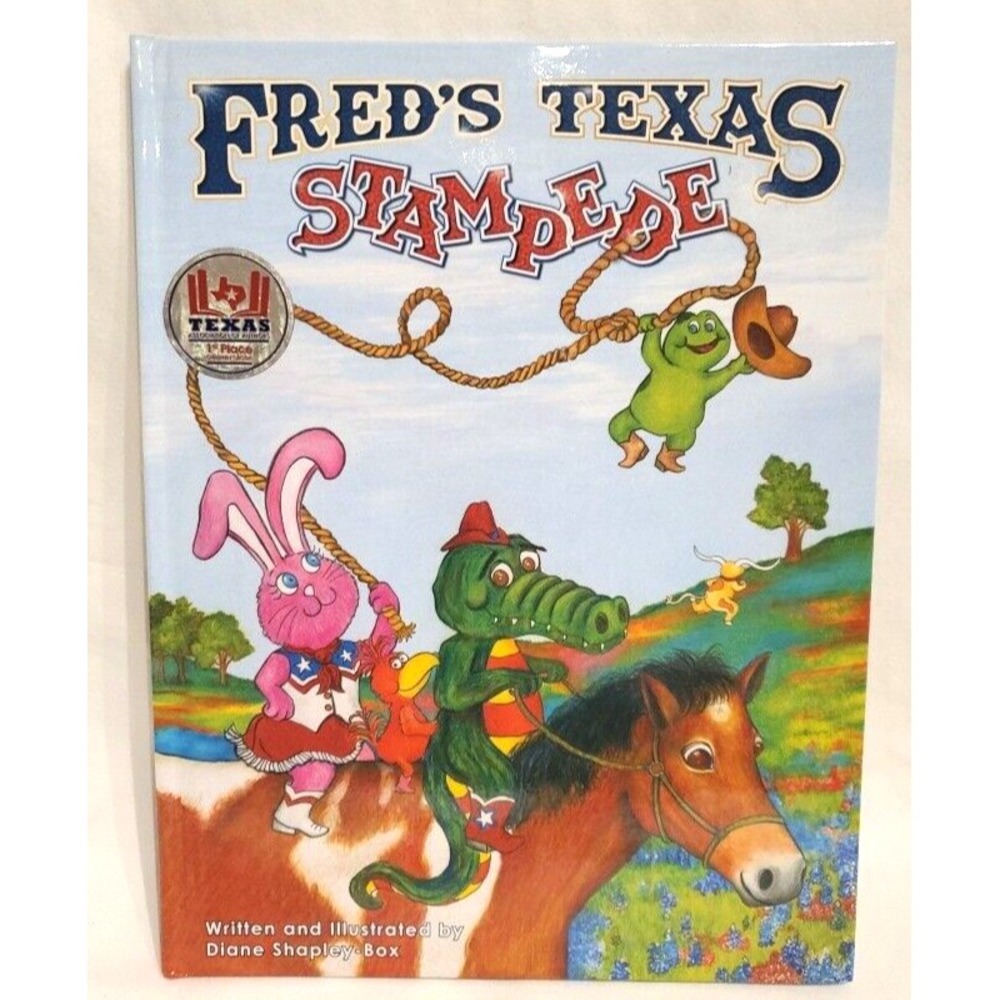 Fred's Texas Stampede Hardcover Signed by Diane Shapley-Box 2016 Texas Book